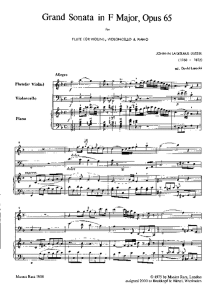 Grand Sonata in F major Op. 65