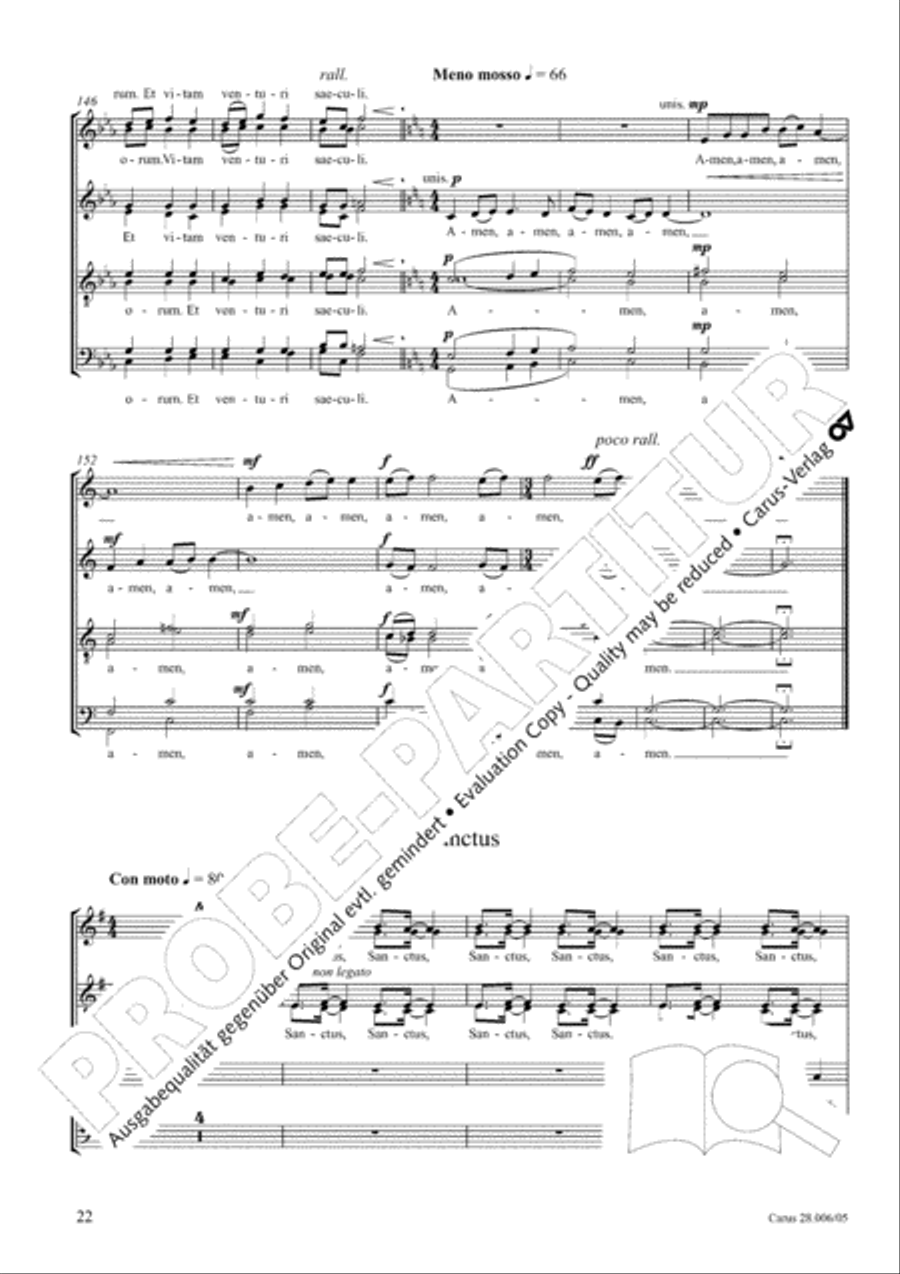 Pastoral Mass 4-Part scores gallery preview page 23