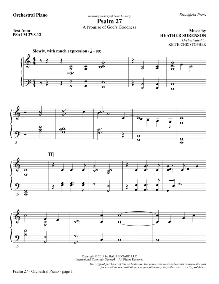 Psalm 27 - Piano