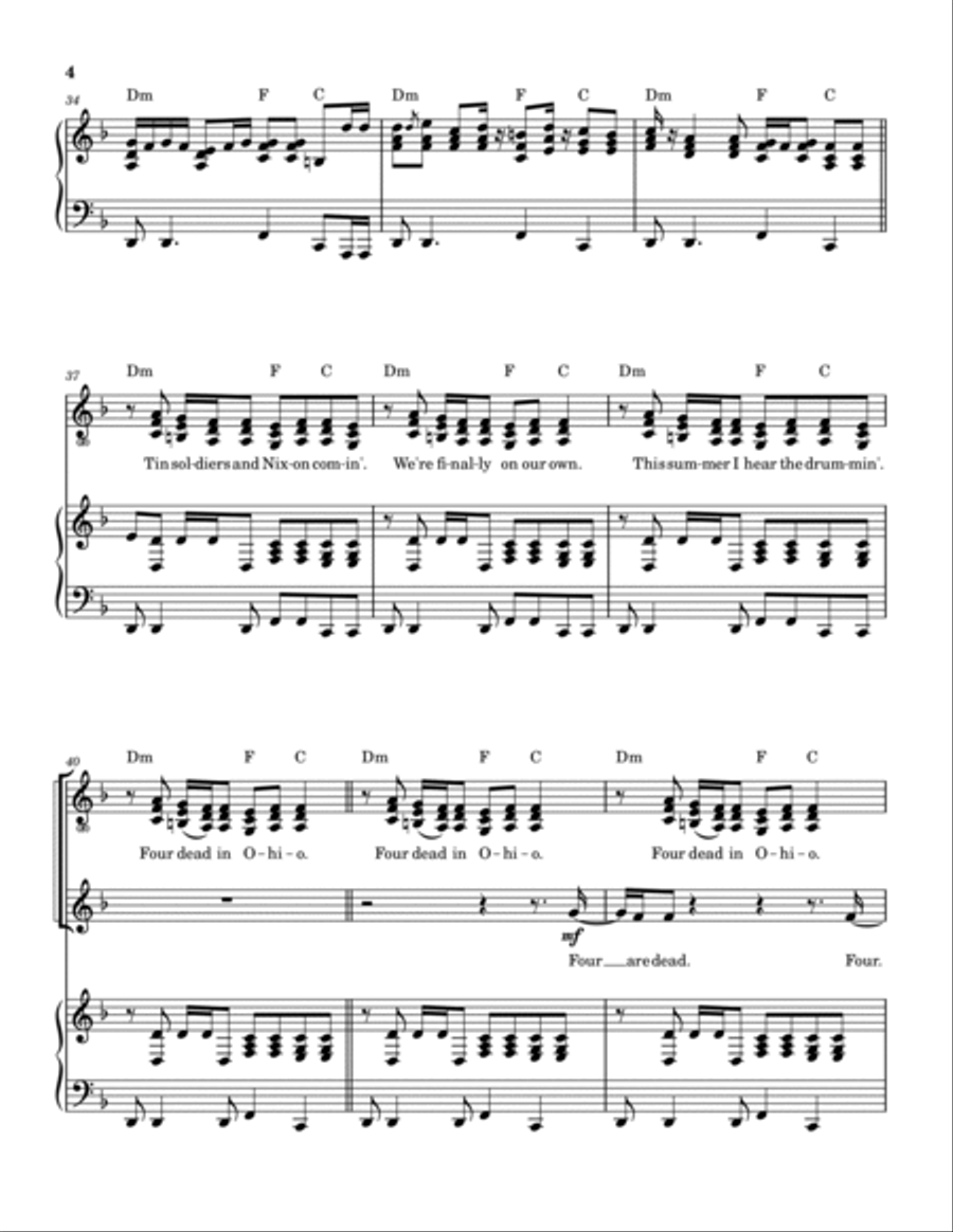 Ohio Piano, Vocal, Guitar scores gallery preview page 5