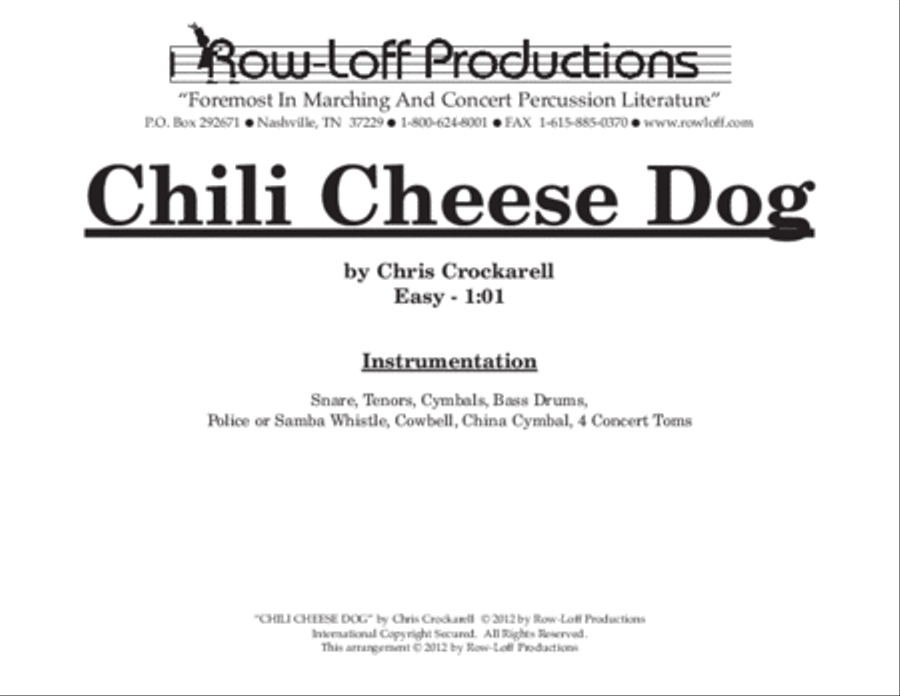 Chili Cheese Dog Percussion Ensemble scores gallery preview page 2