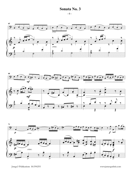 Vivaldi: Sonata No. 3 for Trombone & Piano image number null