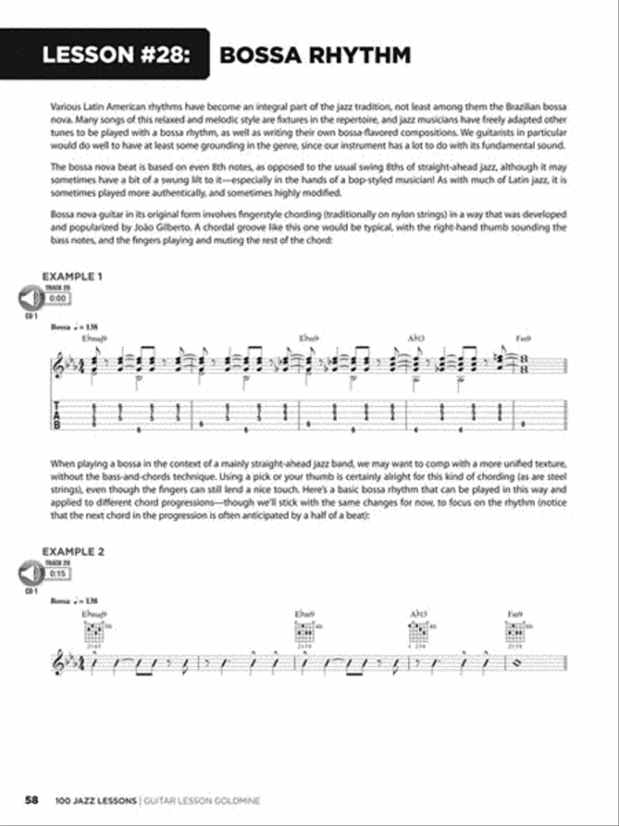 100 Jazz Lessons Electric Guitar scores gallery preview page 8
