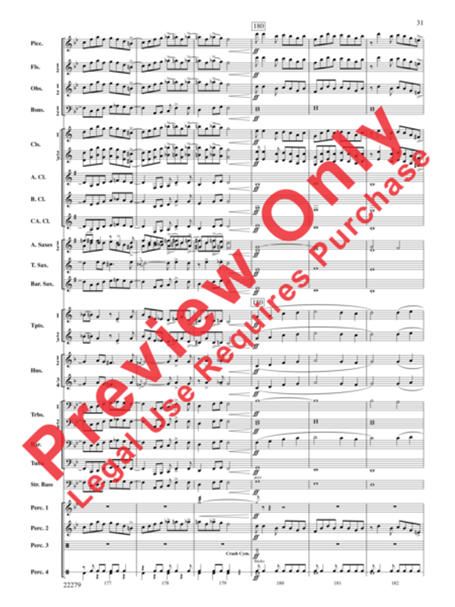 Bayou Breakdown Concert Band scores gallery preview page 32
