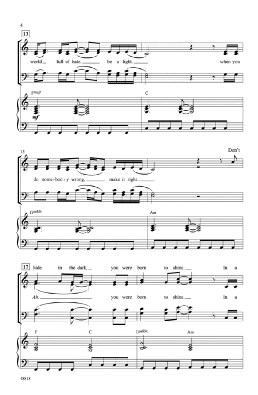 Be a Light Be a Light Choir scores gallery preview page 3