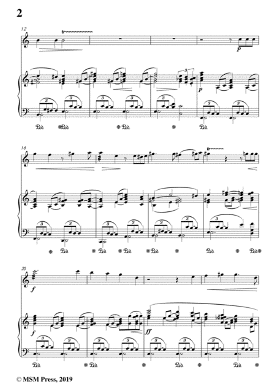 Richard Strauss-Die Georgine, for Violin and Piano Violin Solo scores gallery preview page 4