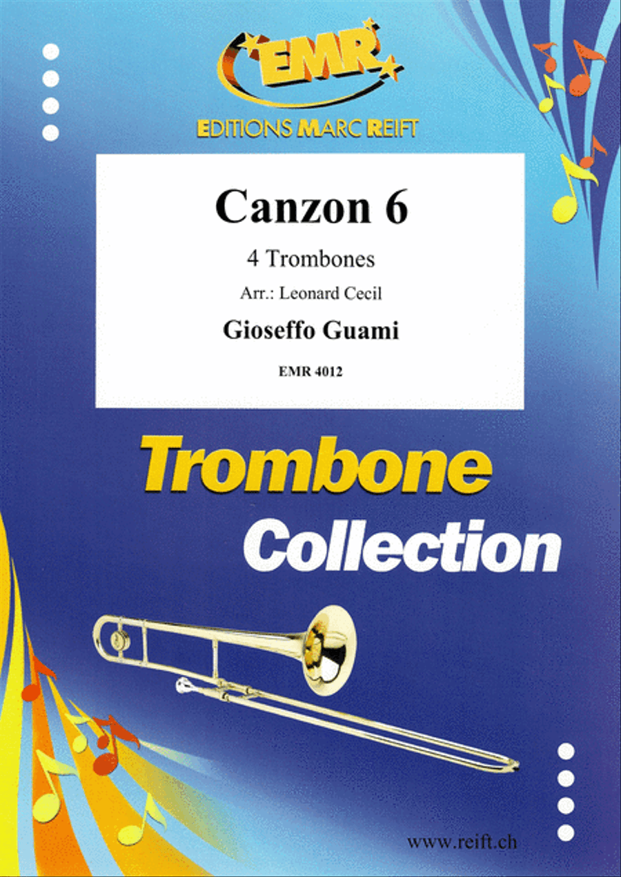 Canzon 6 Trombone Quartet - Sheet Music
