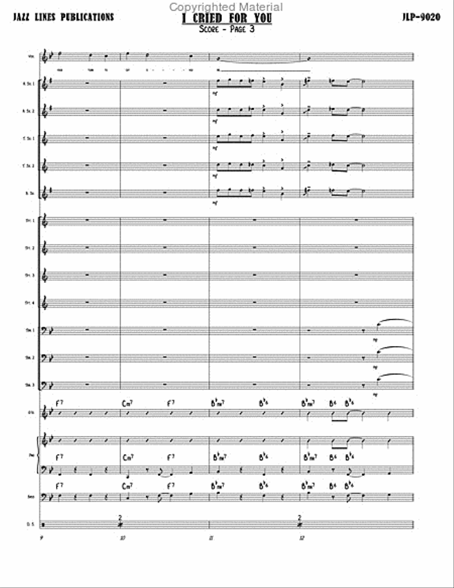 I Cried For You Big Band scores gallery preview page 5