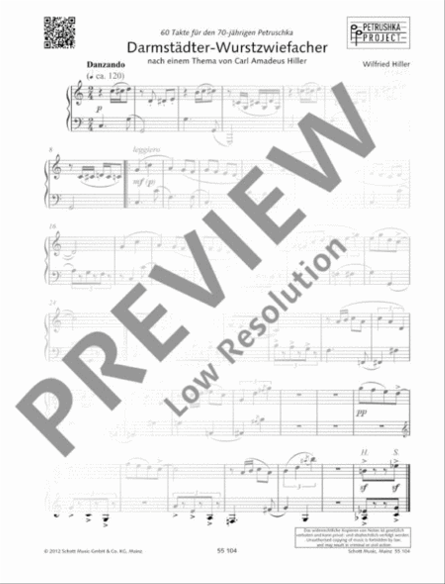Darmstädter Wurstzwiefacher Piano Solo scores gallery preview page 2