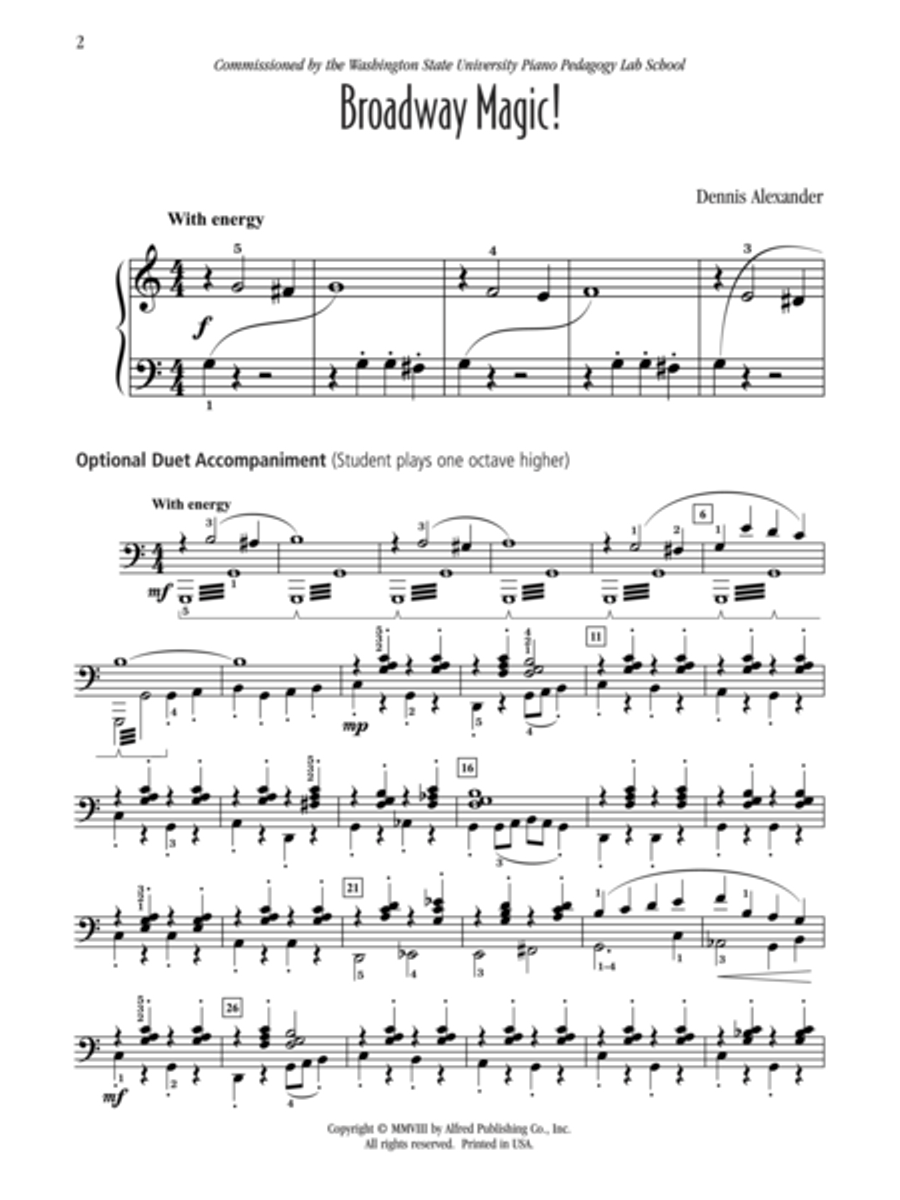 Broadway Magic! Easy Piano scores gallery preview page 2