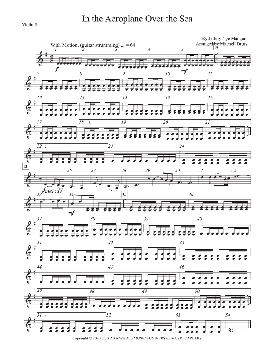 In The Airplane Over The Sea Chamber Orchestra scores gallery preview page 2