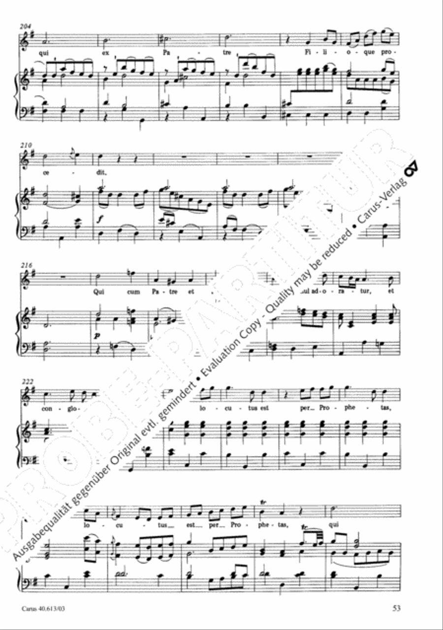 Mass in C (Missa in C) 4-Part scores gallery preview page 54