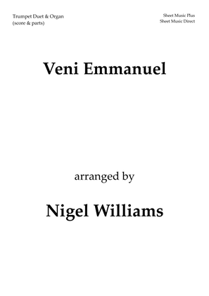 Book cover for Veni Emmanuel, (O Come, O Come, Emmanuel), for Trumpet Duet and Organ