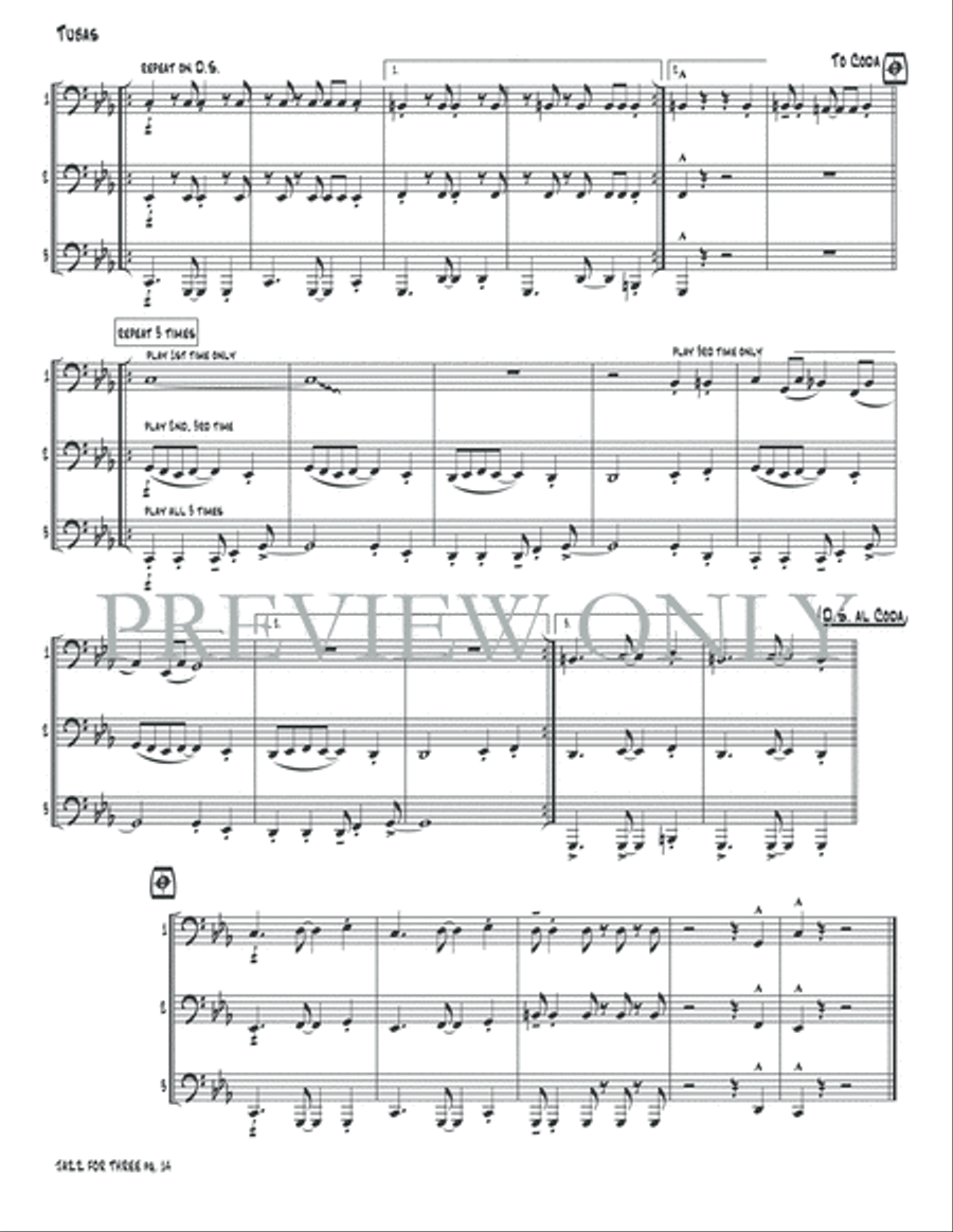 Jazz for Three Small Ensemble scores gallery preview page 16