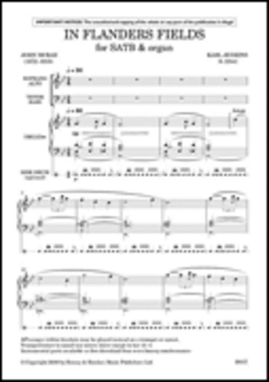 In Flanders Fields Satb And Organ, English 4-Part scores gallery preview page 1