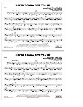 Book cover for Never Gonna Give You Up - Tuba