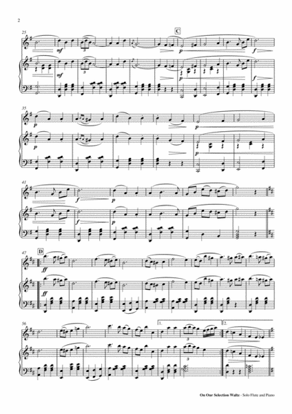 On Our Selection Waltz - Solo Flute with Piano Accompaniment Score and Parts PDF image number null