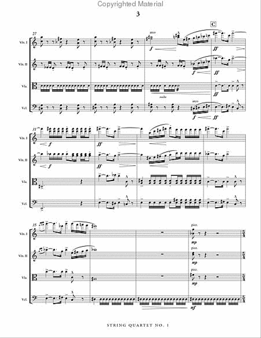 String Quartet No. 1 String Quartet scores gallery preview page 4