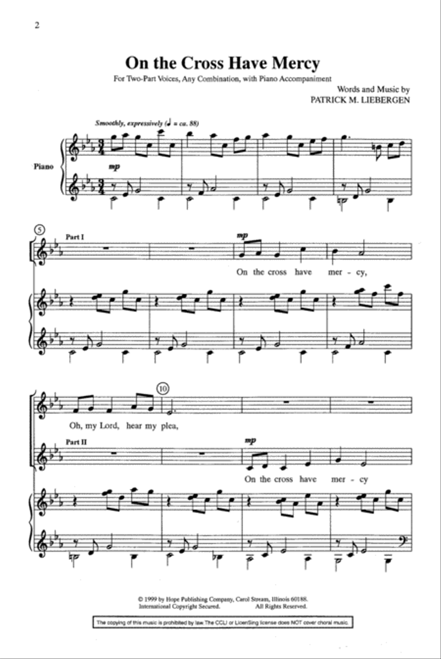 On the Cross Have Mercy On the Cross Have Mercy 2-Part scores gallery preview page 2