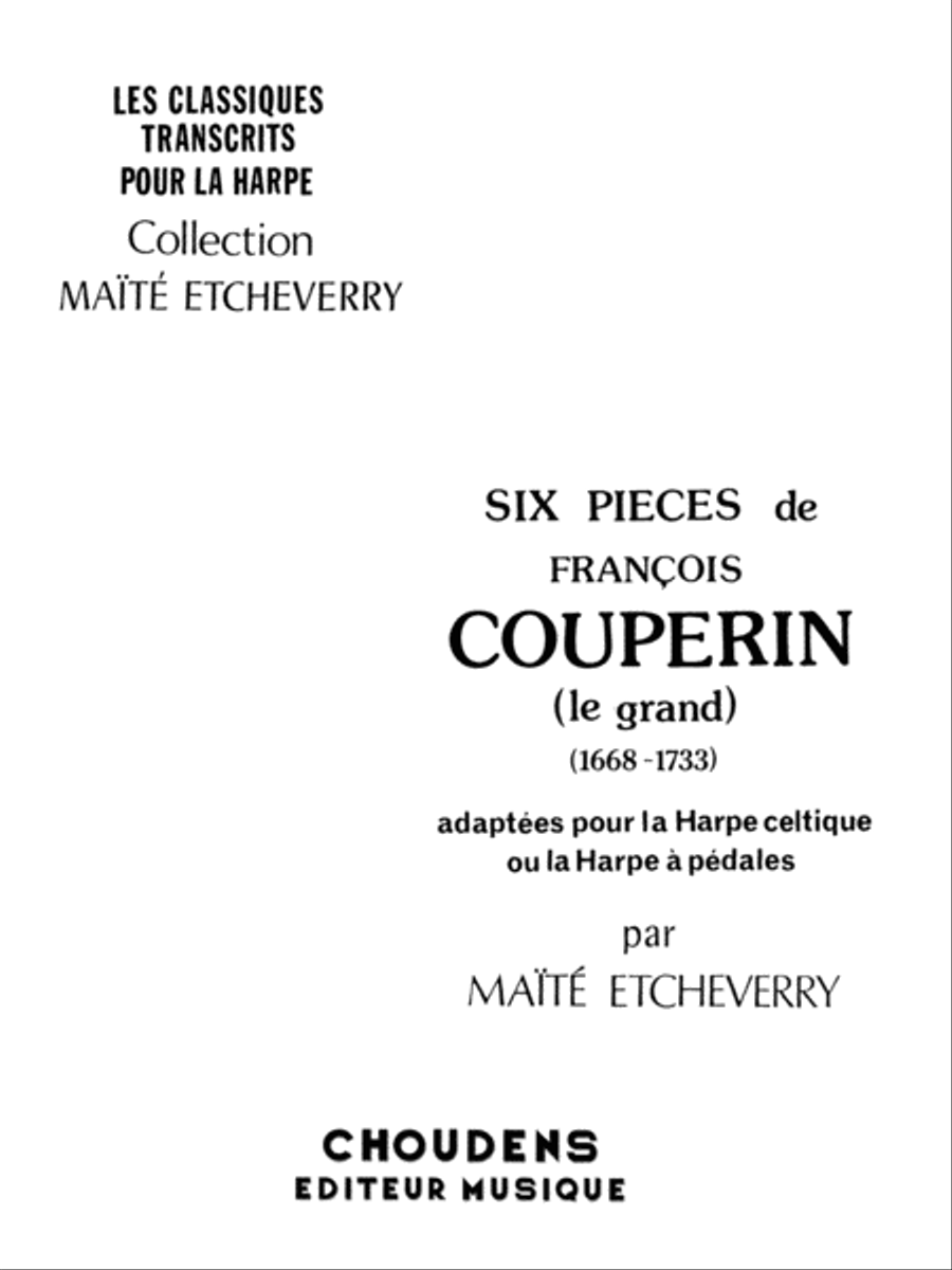 Six Pieces Harp scores gallery preview page 1