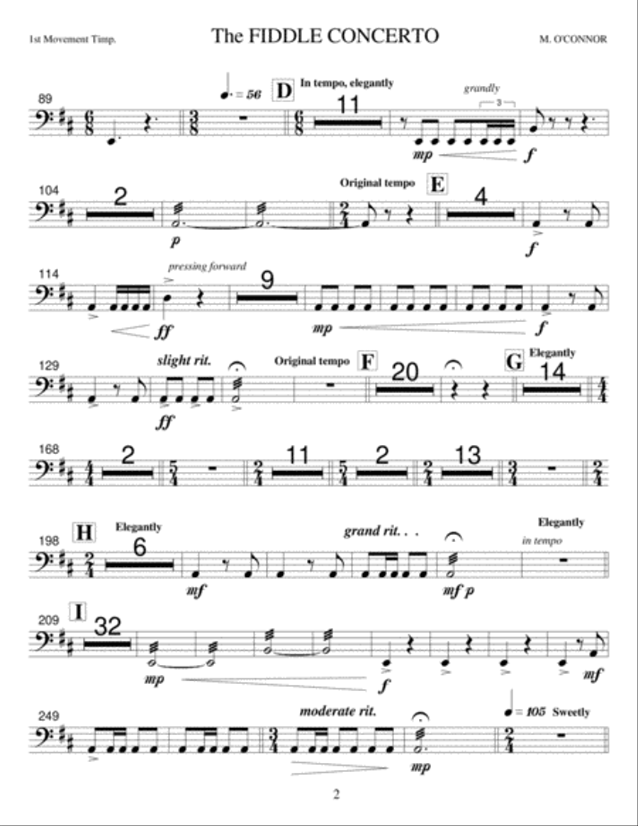 The Fiddle Concerto (percussion parts – violin and symphony orchestra) Full Orchestra scores gallery preview page 5