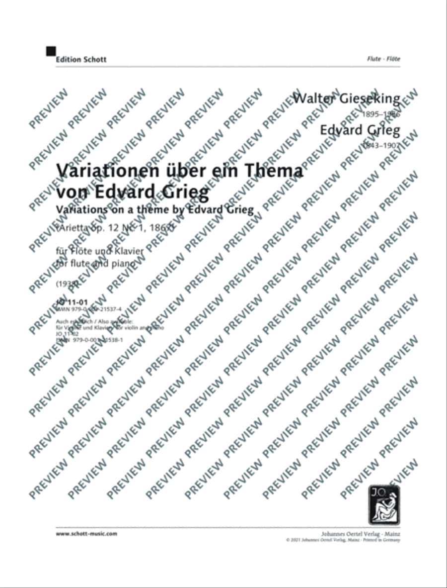 Variations on a theme by Edvard Grieg Flute Solo scores gallery preview page 2