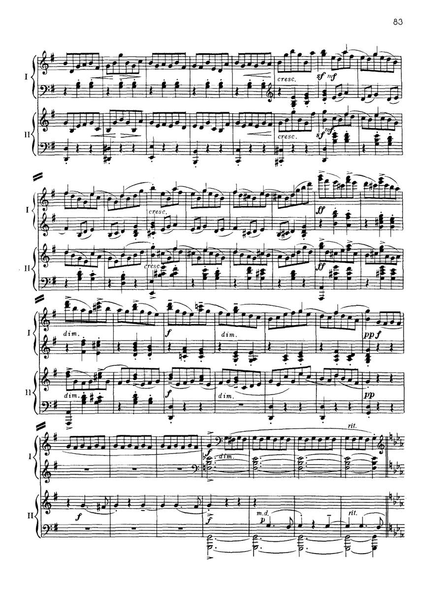 Suite No. 2, Opus 17 - II. Valse - Piano Duo (2 Pianos, 4 Hands) Piano Duet scores gallery preview page 5