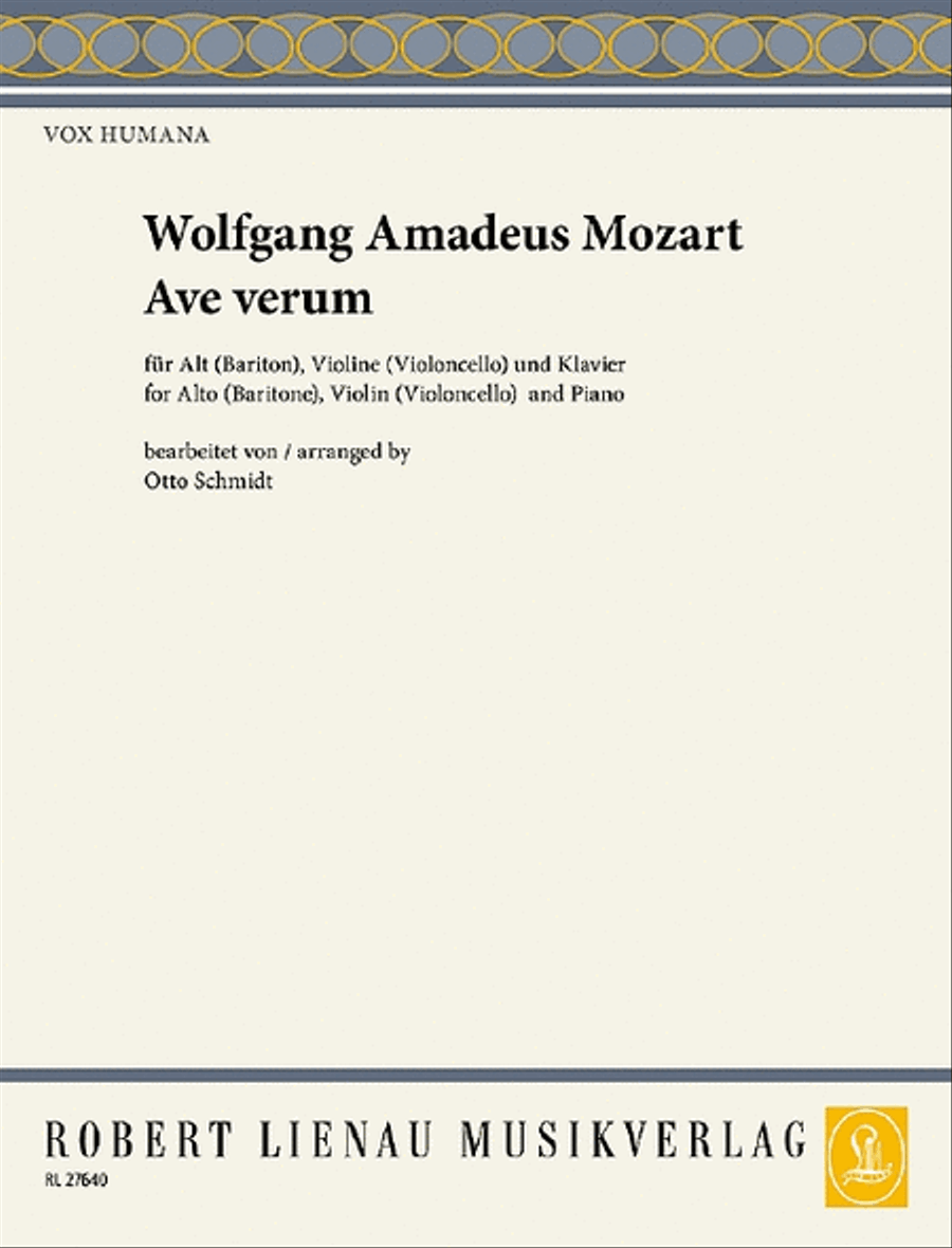 Ave verum Ave verum Piano Trio scores gallery preview page 1