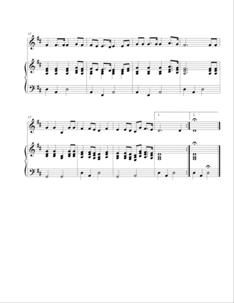 Alas! And Did My Savior Bleed (At the Cross) - for beginning violin with optional piano accompanimen Violin Solo scores gallery preview page 2