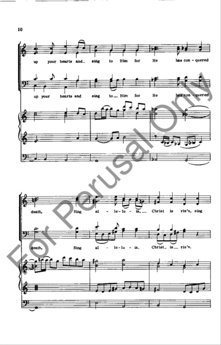 Alleluia, Christ Is Risen 4-Part scores gallery preview page 10