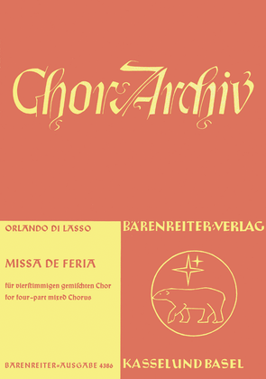 Book cover for Missa de Feria