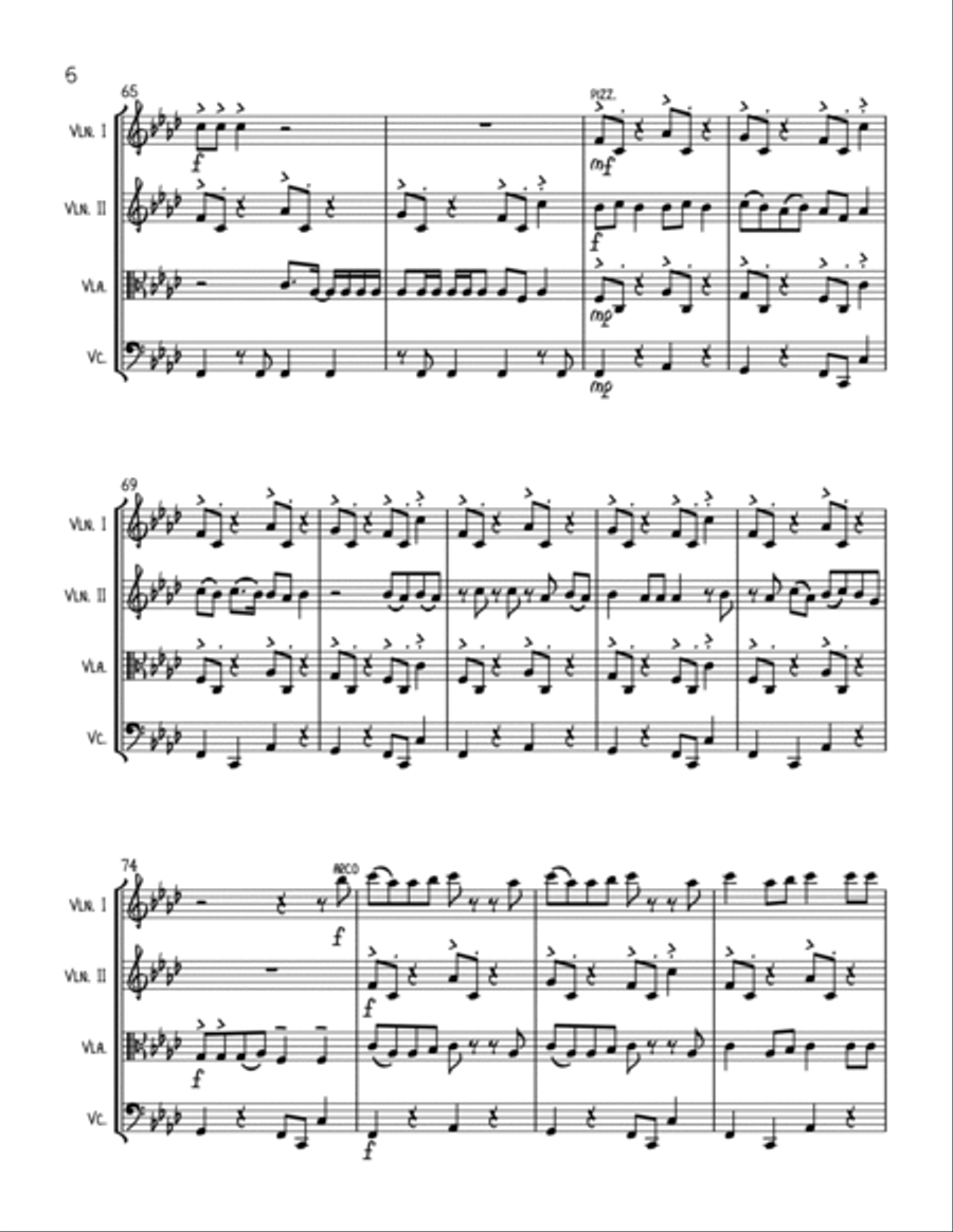 Nu** As In Paris String Quartet scores gallery preview page 6