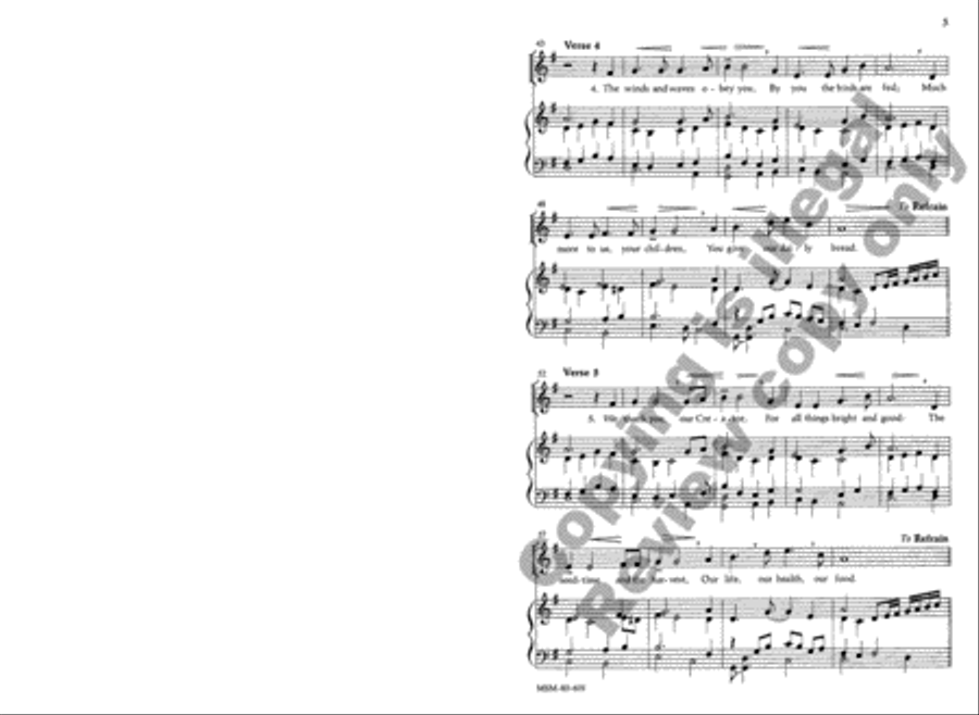 All Good Gifts Unison Choir scores gallery preview page 5