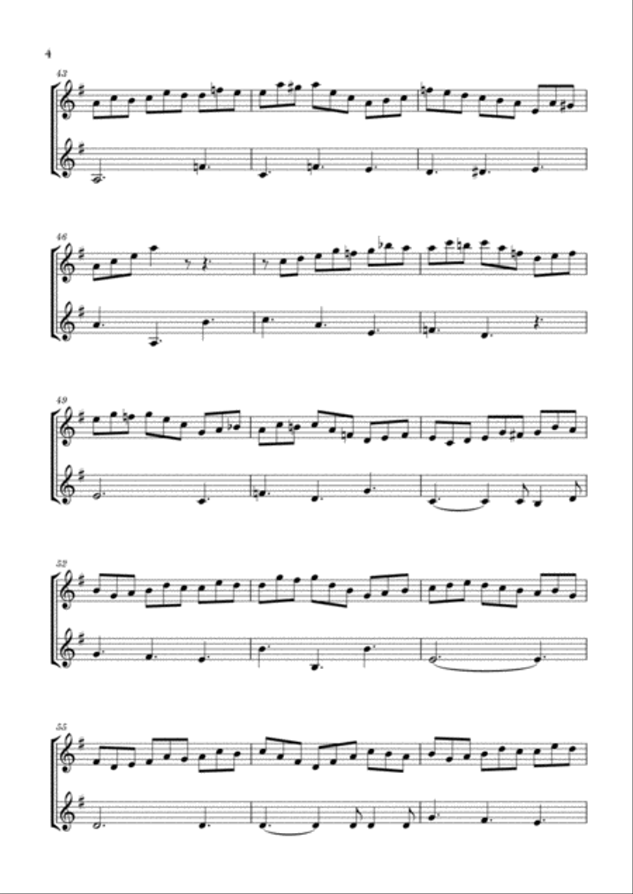 Bach - Jesus bleibet meine Freude for 2 Violins String Duet scores gallery preview page 4