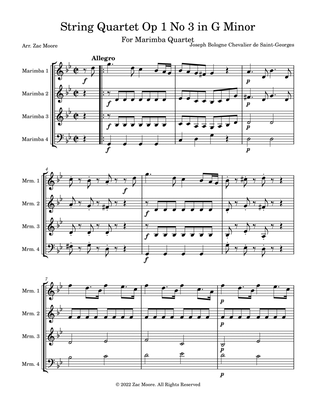 String Quartet in g minor, Op. 1, No. 3