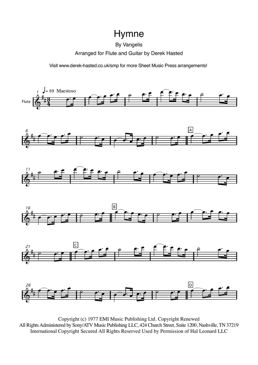 Hymne Flute scores gallery preview page 4