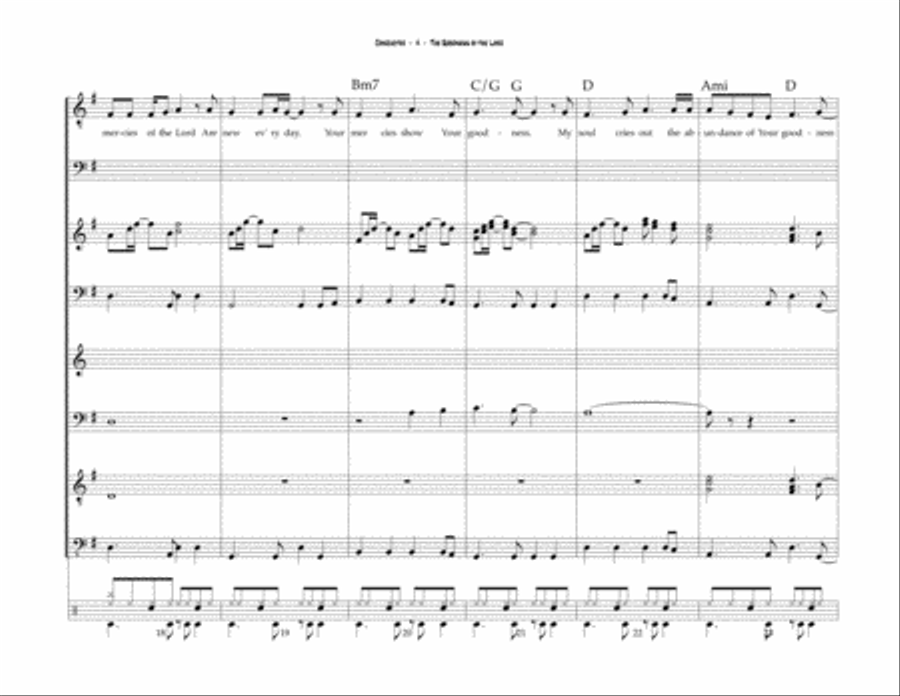 The Goodness of the Lord The Goodness of the Lord Small Ensemble scores gallery preview page 4