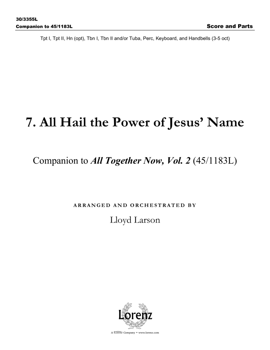 All Hail the Power of Jesus' Name - Score and Parts