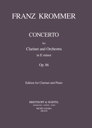 Book cover for Concerto in e minor Op. 86