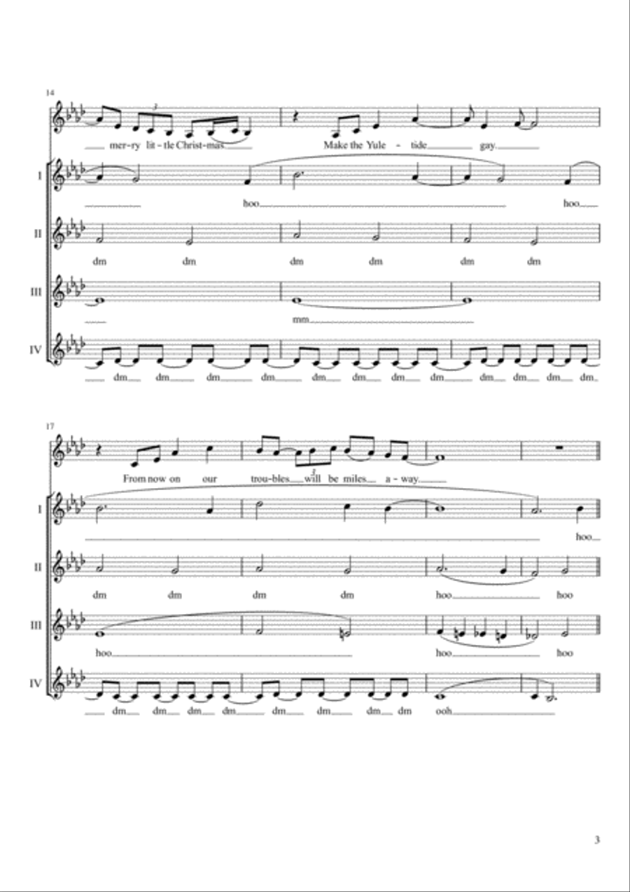 Have Yourself A Merry Little Christmas from MEET ME IN ST. LOUIS SSAA scores gallery preview page 3