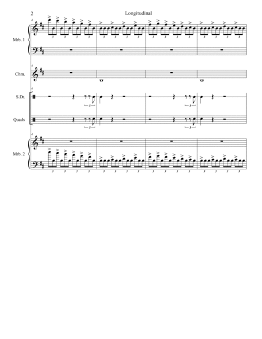 Longatudinal Percussion Ensemble scores gallery preview page 2