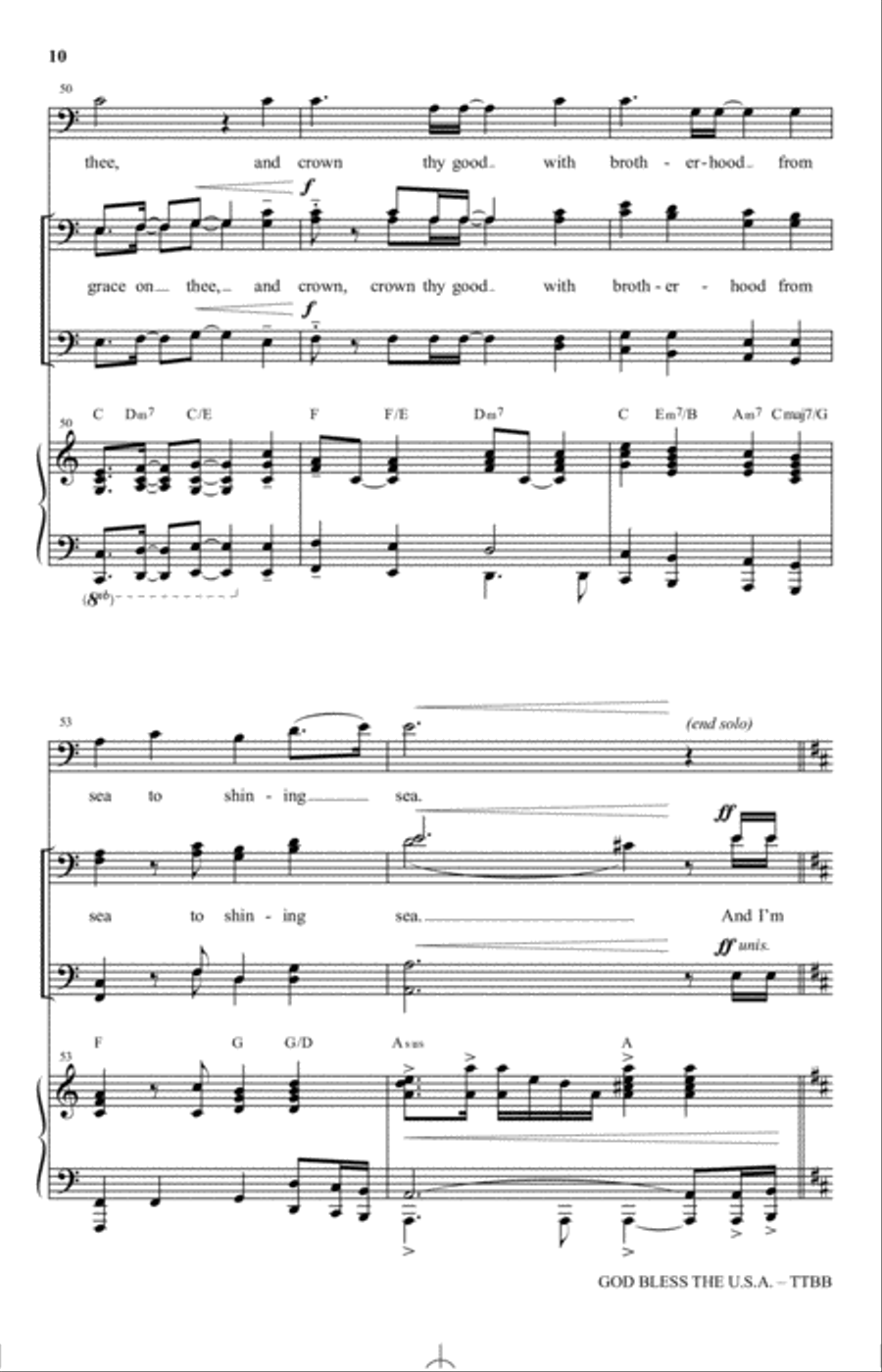 God Bless The U.S.A. God Bless The U.S.A. TTBB scores gallery preview page 9