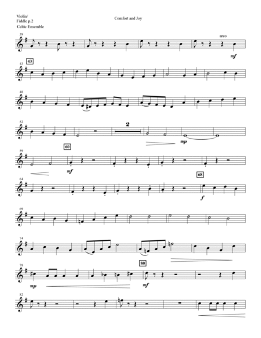 Comfort And Joy (Celtic Consort) - Violin/Fiddle Choir scores gallery preview page 2