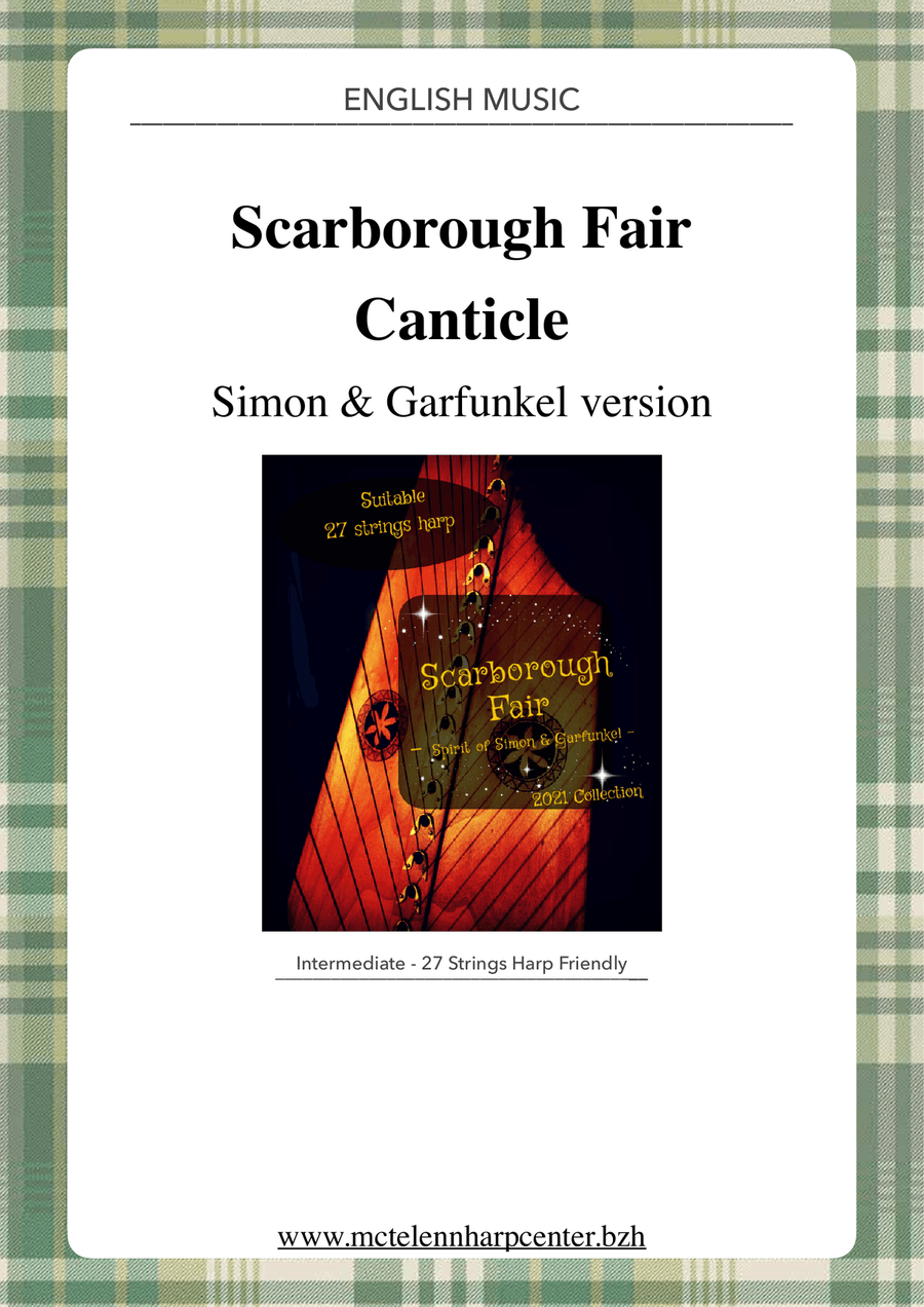 Scarborough Fair/canticle Celtic Harp scores gallery preview page 1