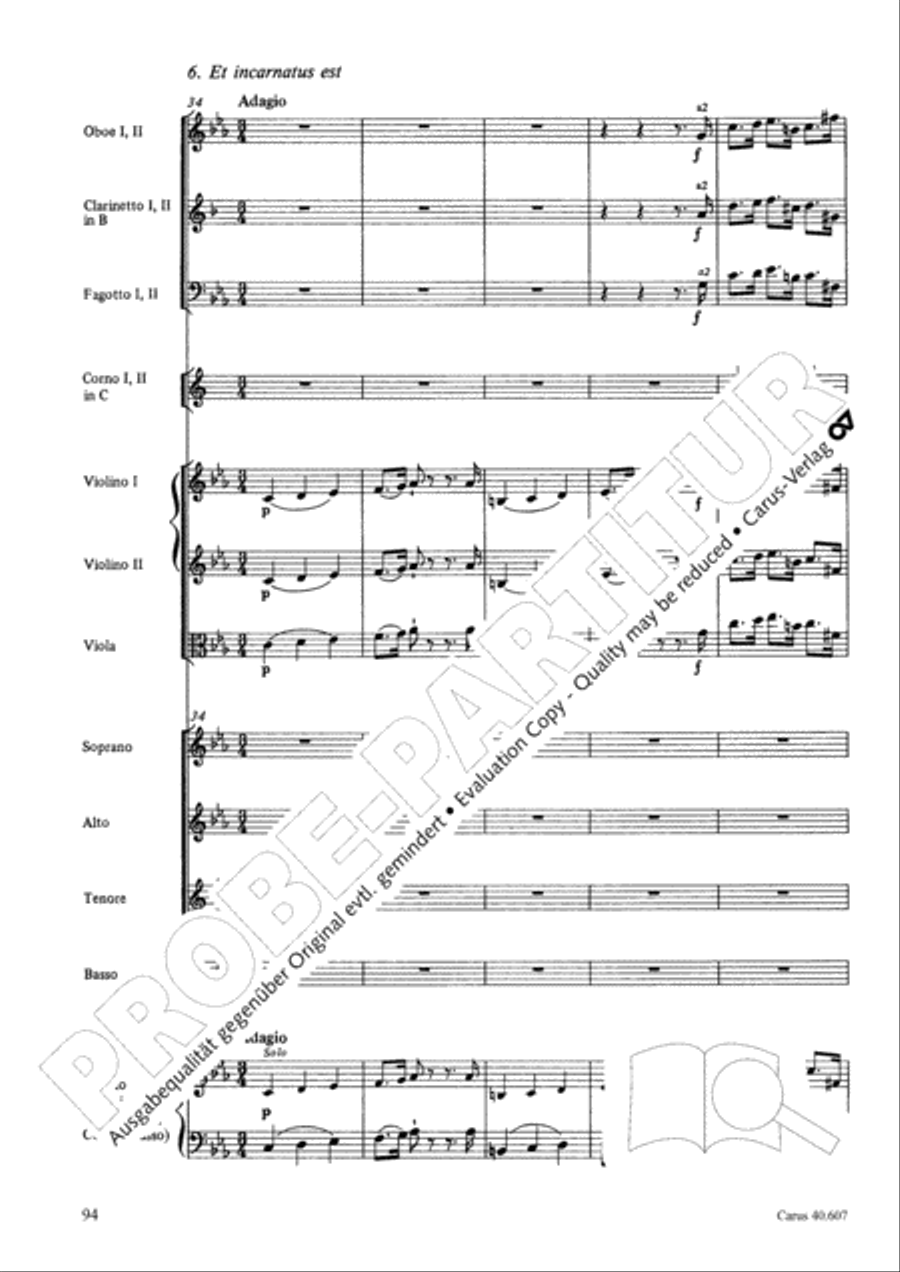 Mass in time of war (Missa in tempore belli) 4-Part scores gallery preview page 104