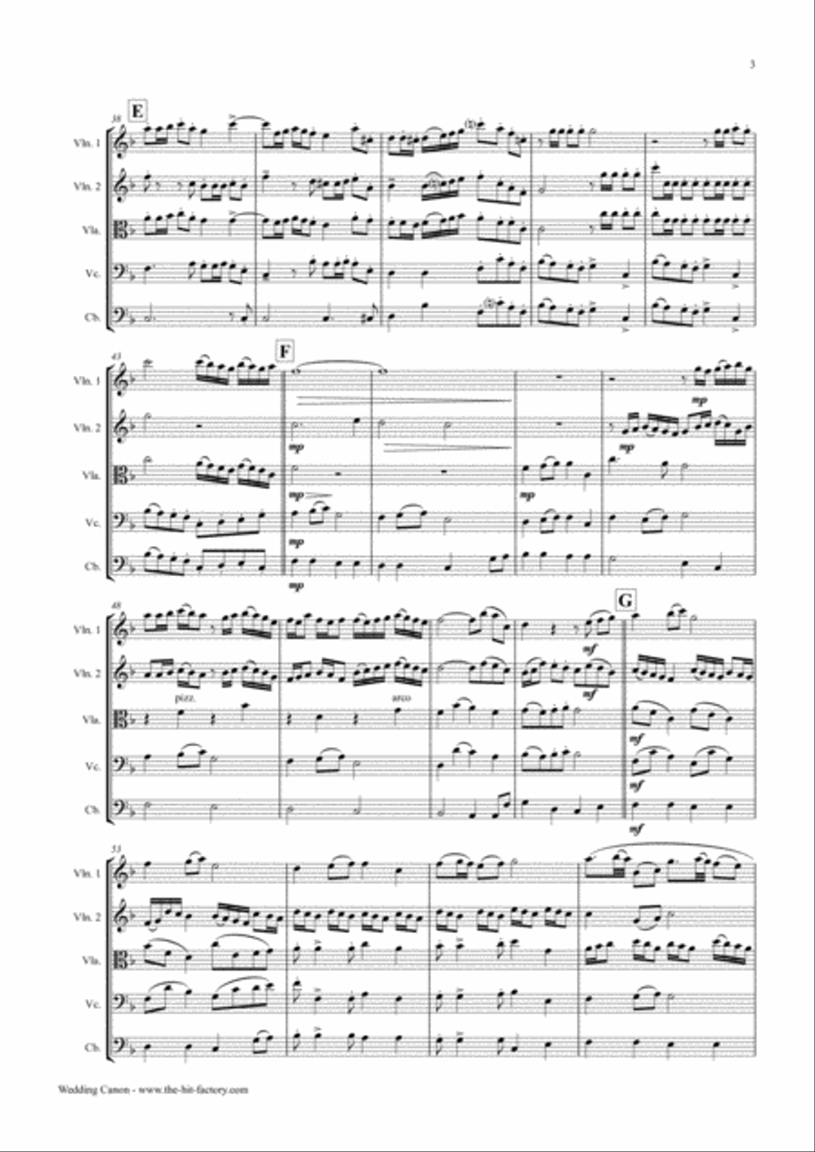 Wedding Canon - Festive Concert Piece - String Orchestra String Quartet scores gallery preview page 3