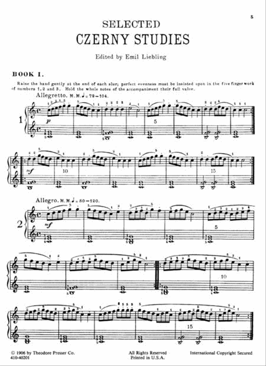 Selected Czerny Studies - Book 1 Chamber Music scores gallery preview page 2