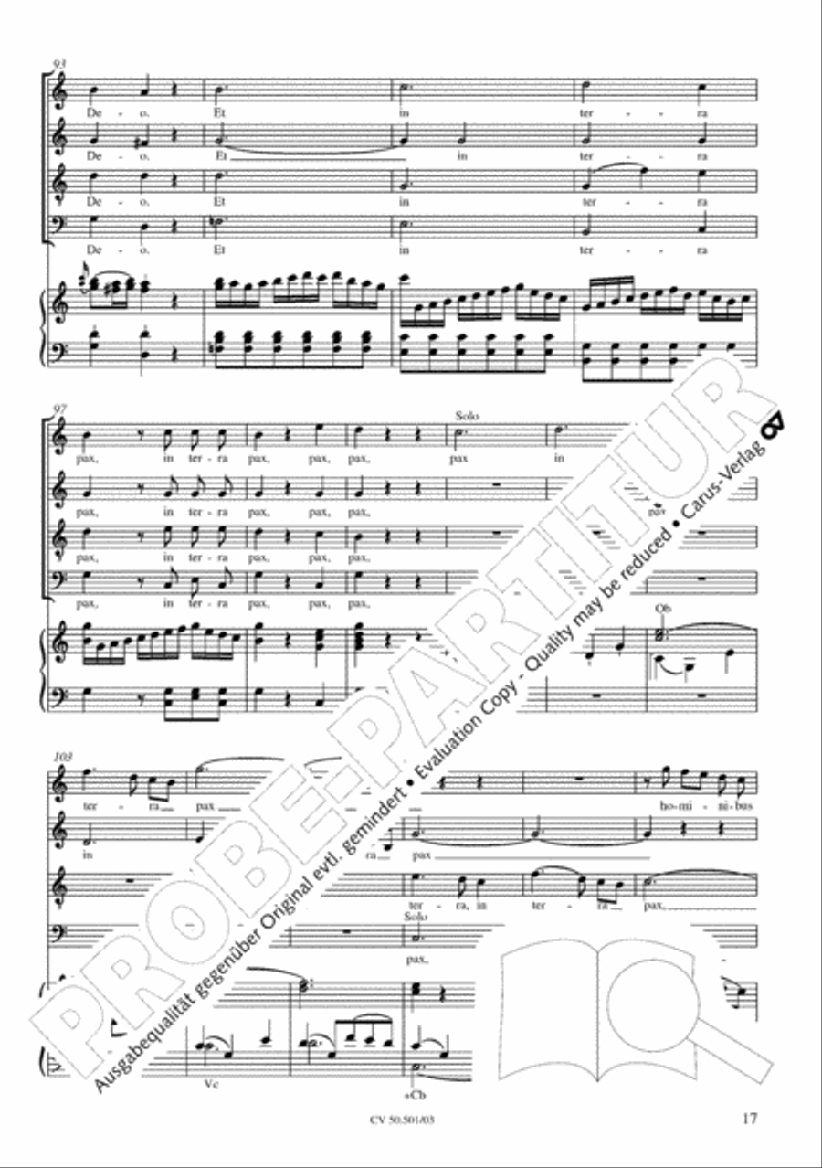Mass in C Major 4-Part scores gallery preview page 18