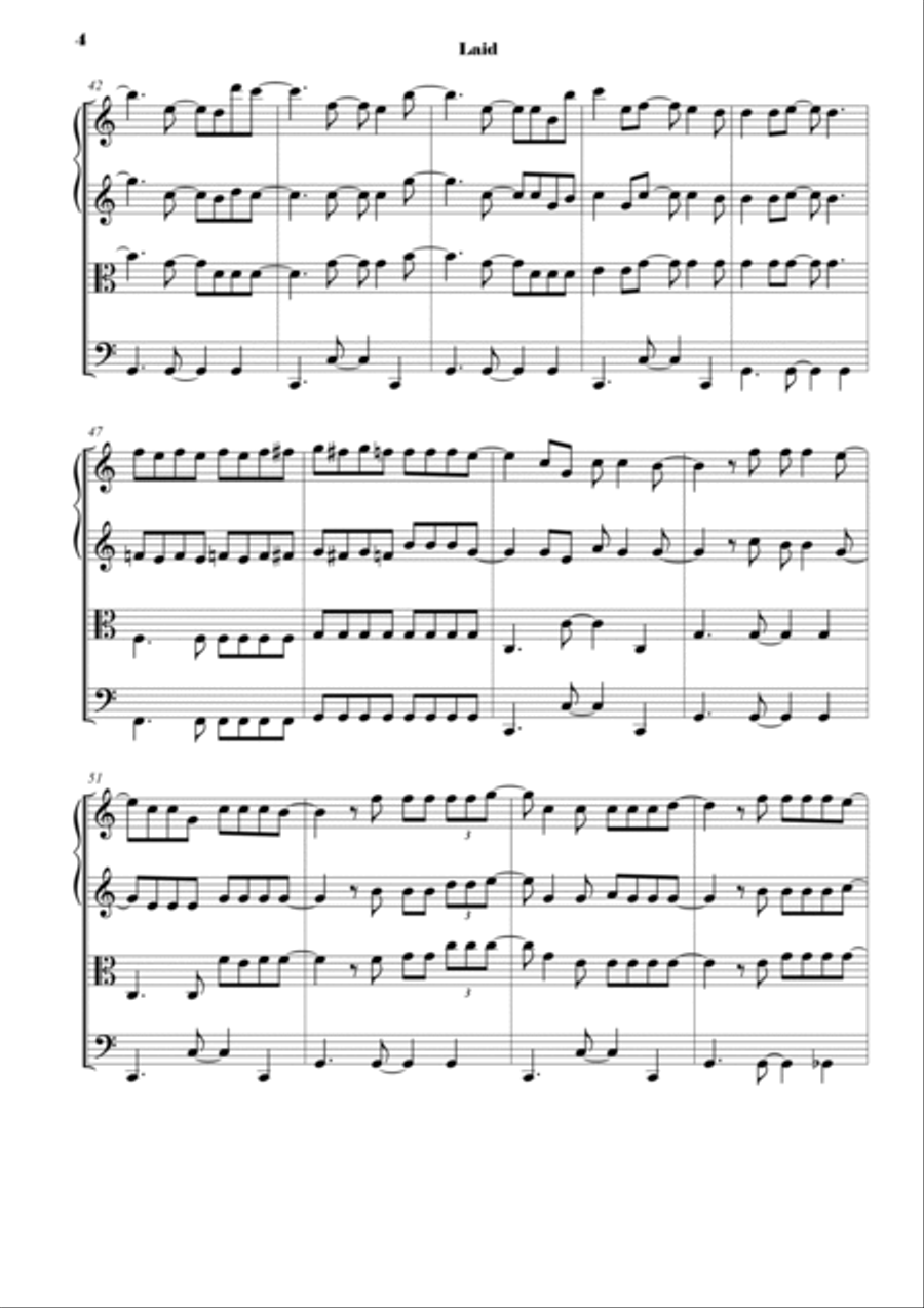Laid String Quartet scores gallery preview page 4