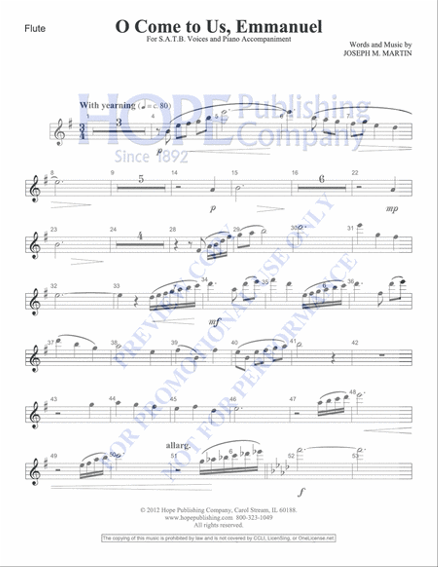 O Come to Us, Emmanuel Choir scores gallery preview page 17